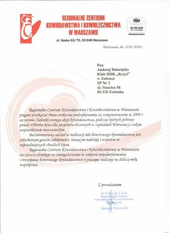 RCKiK za 2009
